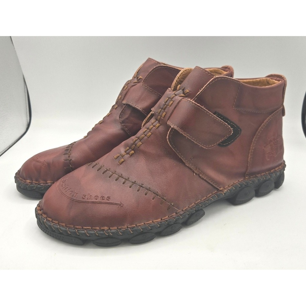 Men's Leather Ankle‎ Boots, Fashion Shoes, Size 11